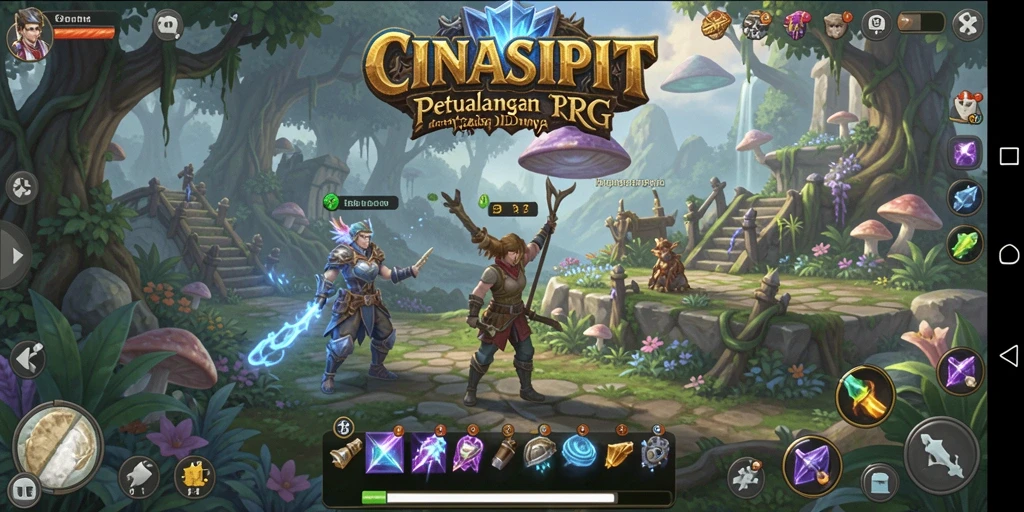 Screenshot CINASIPIT menampilkan aksi pertempuran yang mendebarkan dalam dunia RPG.
