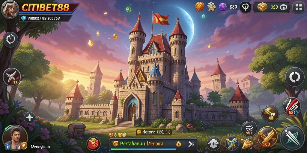 Gameplay CITIBET88 dengan menara pertahanan yang menakjubkan.