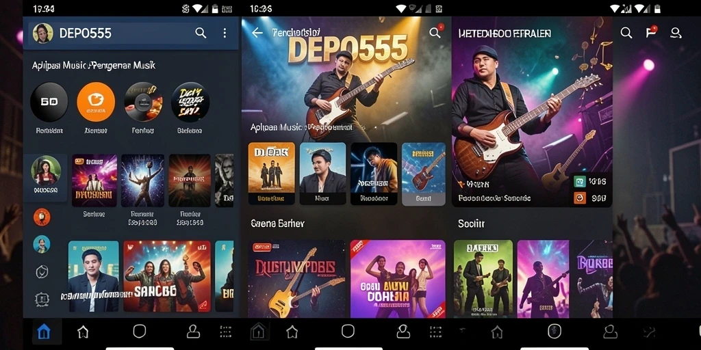Tampilan gameplay DEPO555 dengan musik yang menyenangkan.