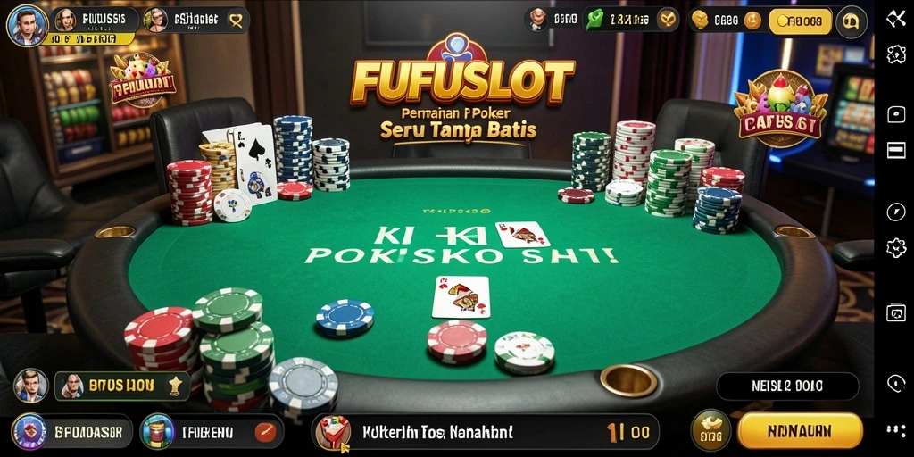 Tampilan gameplay seru dari FUFUSLOT dalam permainan Poker.