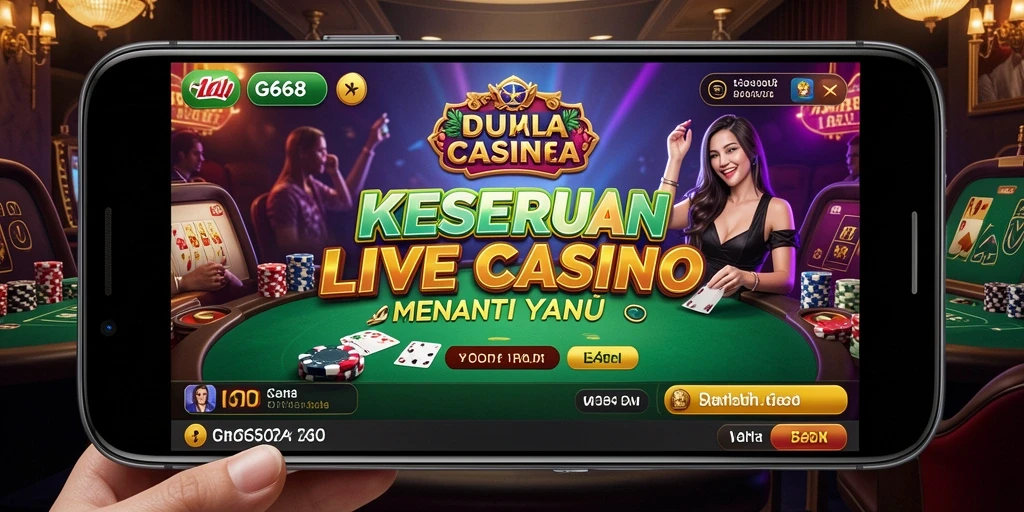 Gameplay G668 yang mengasyikkan dalam suasana kasino langsung.