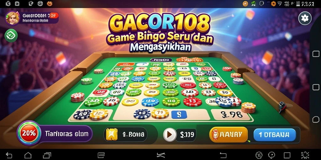 Screenshot menampilkan gameplay seru dalam permainan Bingo GACOR108.