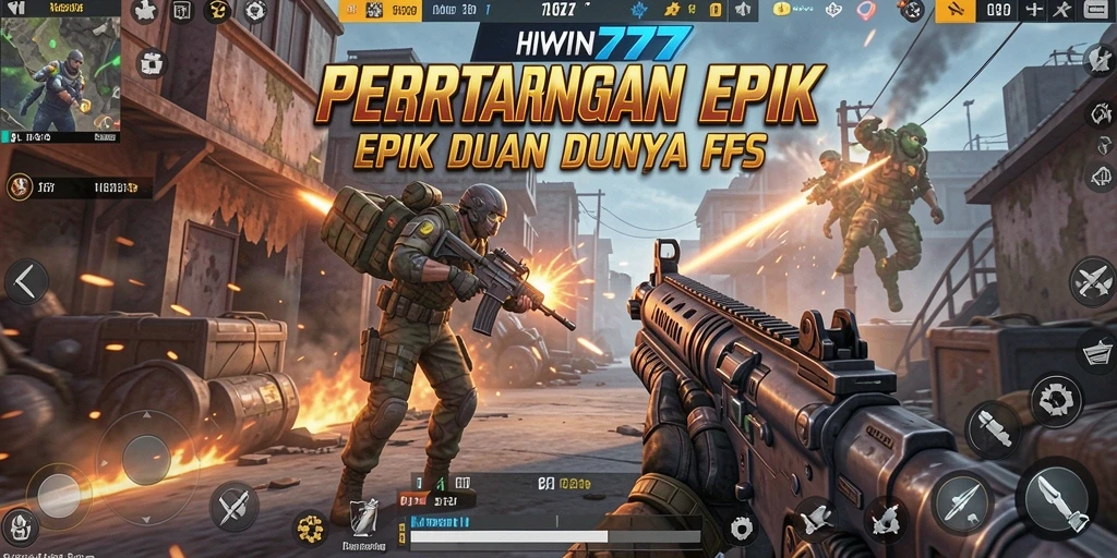 Screenshot menunjukkan aksi mendebarkan dalam <strong>HIWIN777</strong> saat pertempuran FPS.