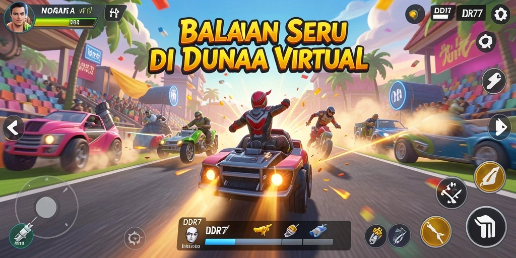 Tampilan gameplay IDR77 menunjukkan aksi balapan yang mendebarkan dan grafis yang menakjubkan.