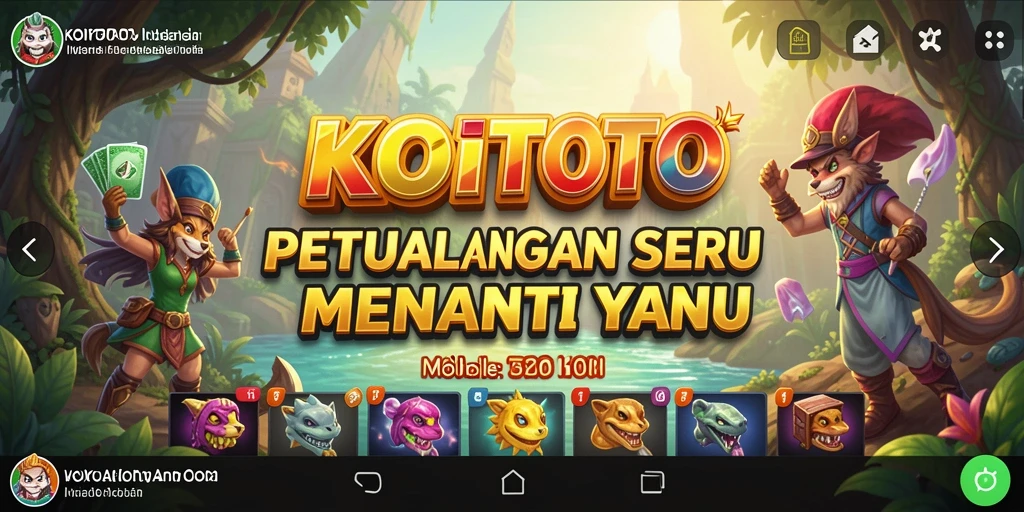 Tampilan gameplay seru dalam KOITOTO dengan pemandangan indah.