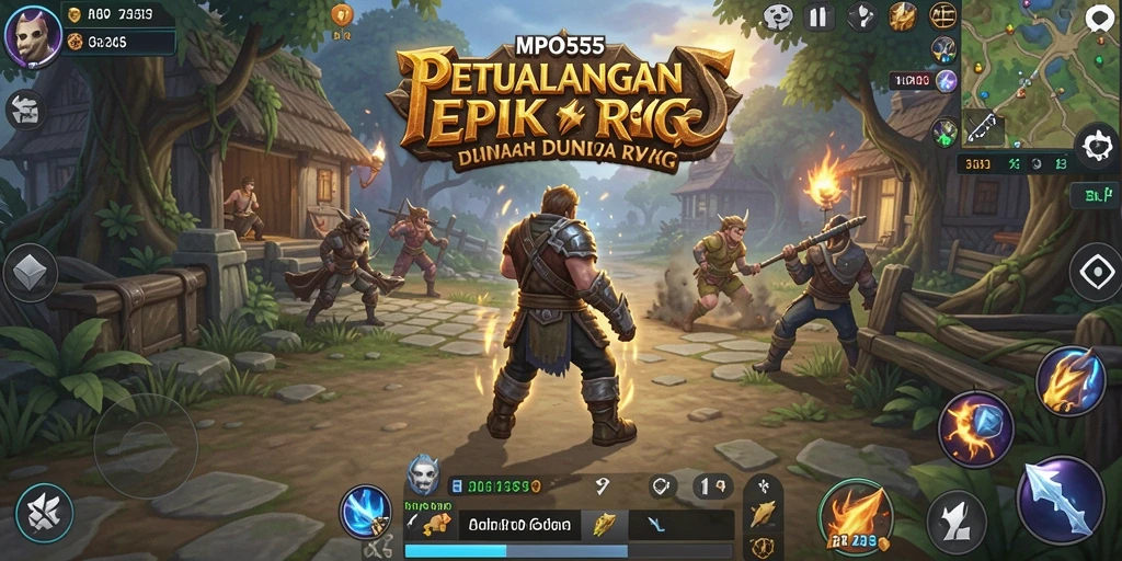 Tangkapan layar MPO555 menampilkan karakter dalam pertempuran RPG yang seru.