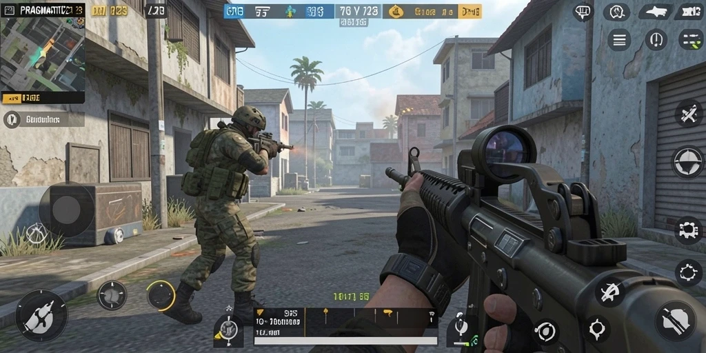 Screenshot PRAGMATIC123 menampilkan aksi gameplay FPS yang mendebarkan.
