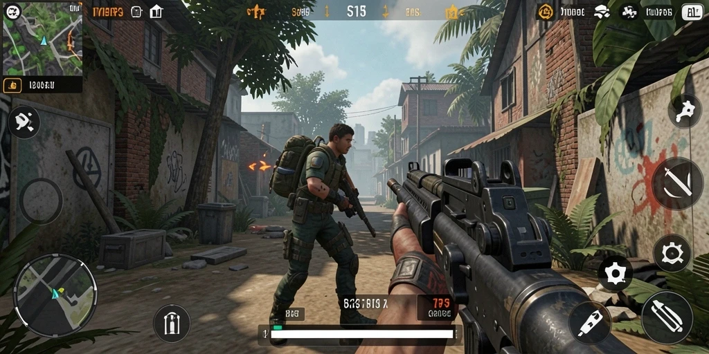 Gameplay seru S13 dengan aksi tembak-menembak dinamis.